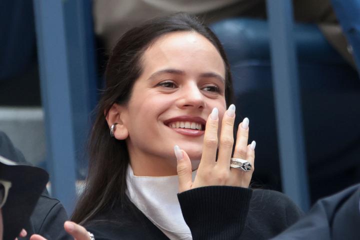 Rosalía, con una blusa de Gimaguas en un partido del US Open 2025 de Carlos Alcaraz el pasado septiembre