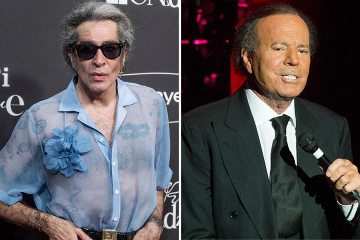 El cantante Mario Vaquerizo y el cantante Julio Iglesias.
