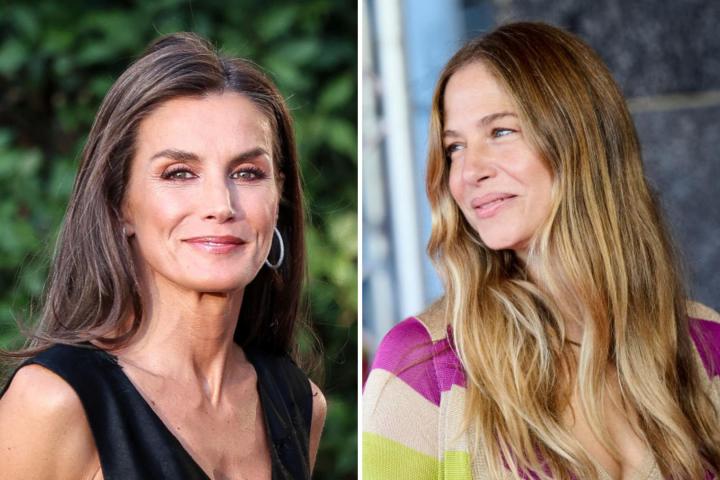 La reina Letizia y la 'top model' Martina Klein en dos imágenes de archivo.