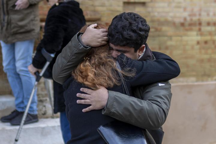 Entierro del exfutbolista David Córdon, padre de Davinchi, jugador del Getafe
