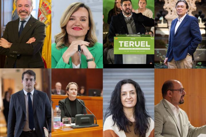 Los candidatos y candidatas a las próximas elecciones autonómicas de Aragón del próximo 8 de febrero.