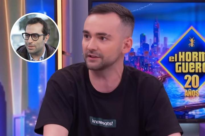 El 'streamer' El Xokas en 'El Hormiguero' y el ministro de Economía, Carlos Cuerpo.