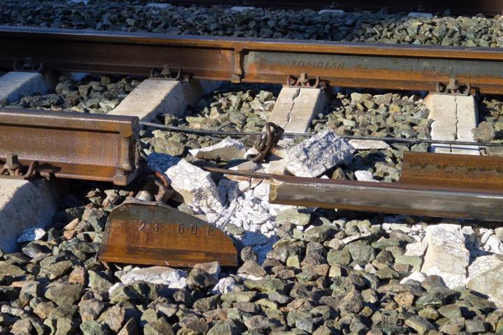 Imagen del carril roto