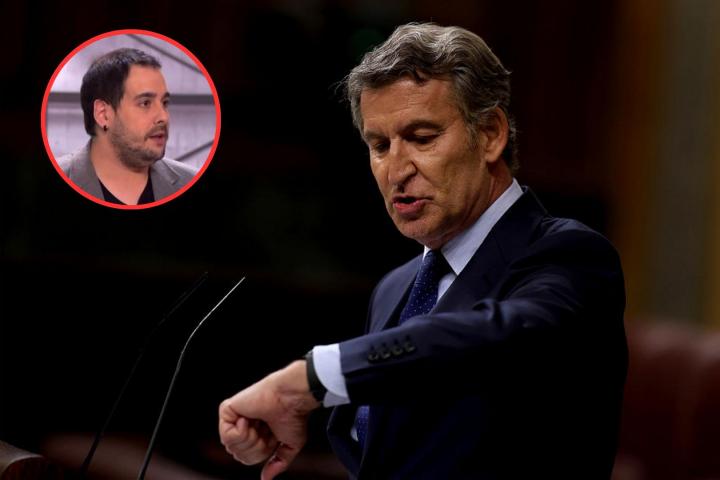 El economista Julen Bollain y Alberto Núñez Feijóo.