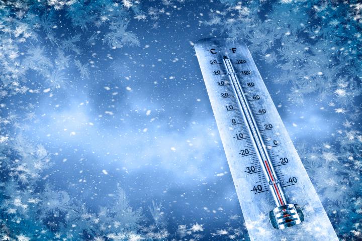 Un termómetro congelado, en una imagen de archivo
