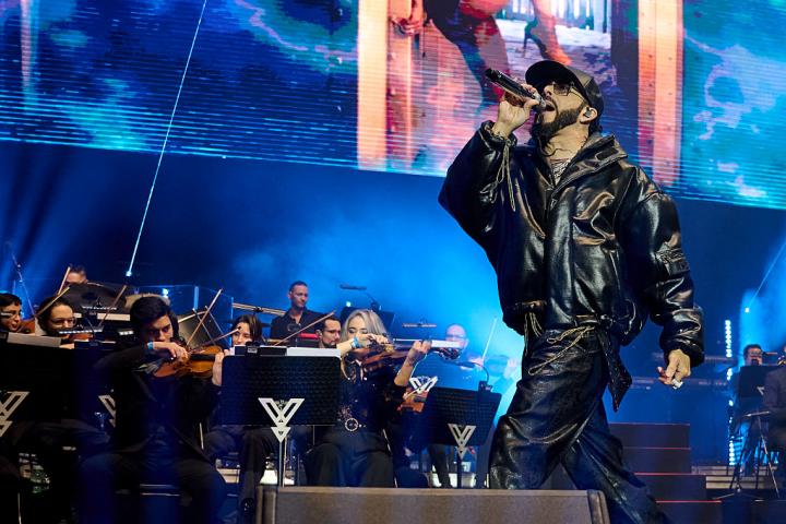 Yandel en su concierto en el Movistar Arena este lunes.