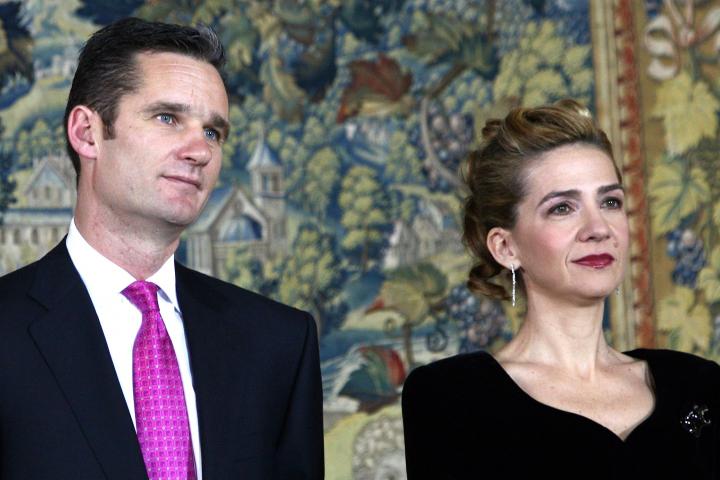 La infanta Cristina e Iñaki Urdangarin en el 70 cumpleaños del rey Juan Carlos en El Pardo