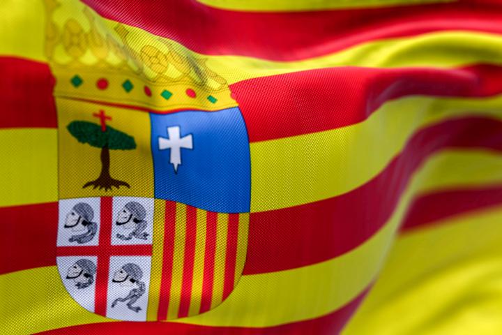 Bandera de Aragón, en una imagen de archivo.