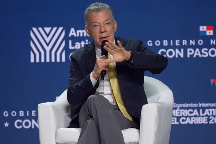 Juan Manuel Santos, en el Foro Económico Internacional América Latina y el Caribe.