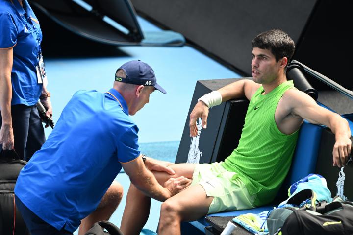 Carlos Alcaraz, durante las semifinales de Australia.