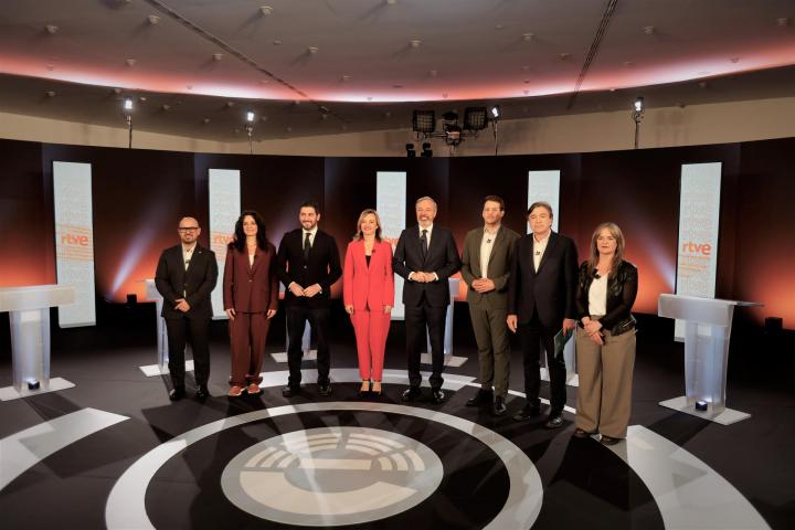 Debate de los candidatos en las elecciones autonómicas de Aragón del 8F.