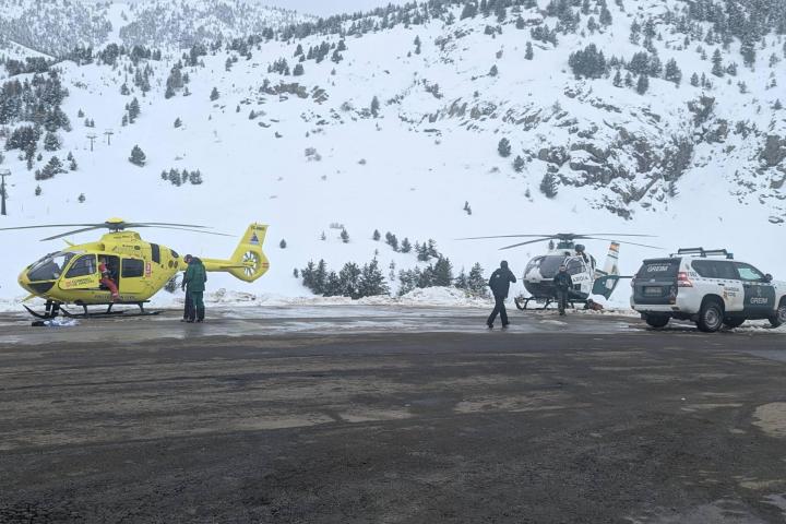 Dos muertos tras un un alud de nieve en la cara norte del pico Cibollés, en el término municipal pirenaico de Benasque (Huesca)