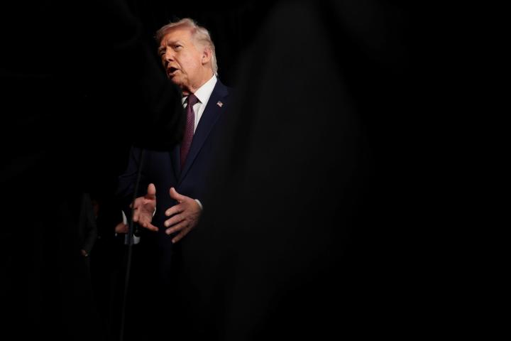 El presidente de EEUU, Donald Trump, en el estreno del documental "Melania" en el Centro John F. Kennedy para las Artes Escénicas, en Washington, el 29 de enero de 2026.