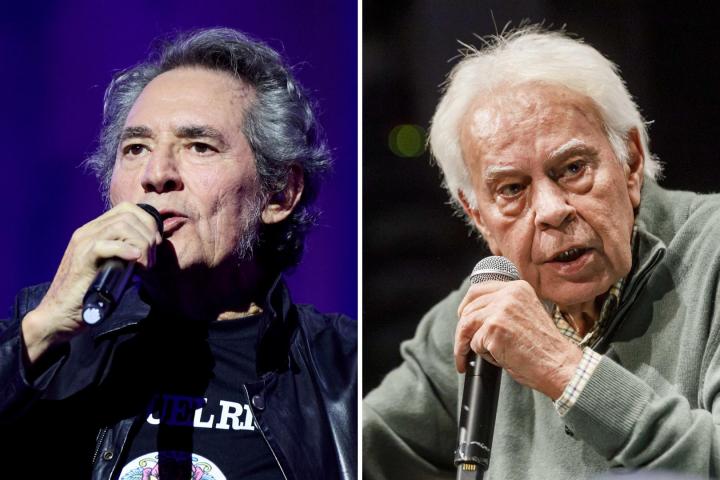 El cantautor Miguel Ríos y el expresidente del Gobierno, Felipe González.