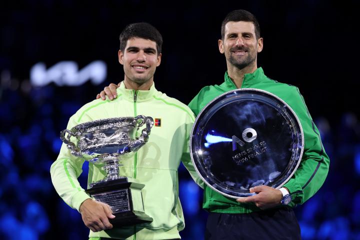 Djokovic y Alcaraz, tras la final del Open de Australia.