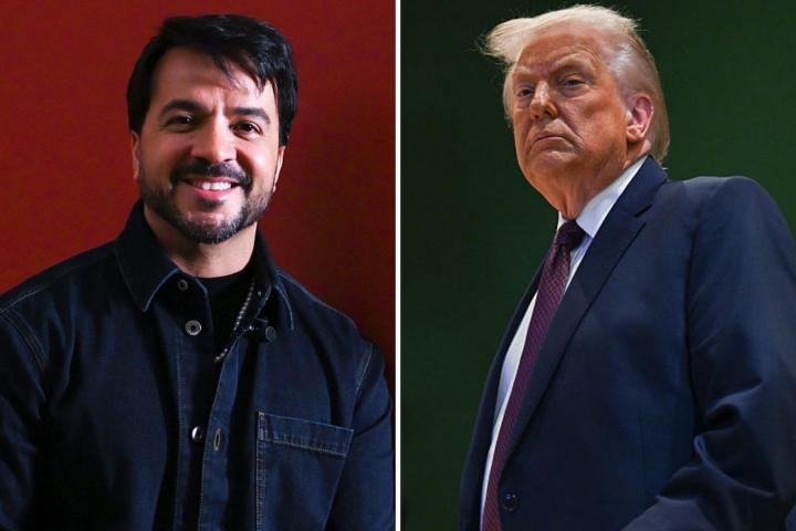 Luis Fonsi y Donald Trump.