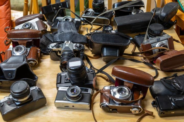 Antiguas cámaras de fotos