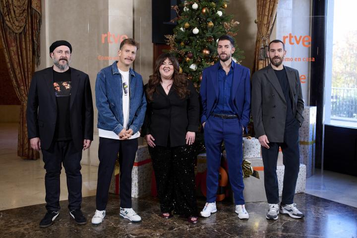 El reparto de ‘La Revuelta’ (Ricardo Castella, Marcos Martínez 'Grison', Laura Yustres 'Lala Chus', David Broncano y Jorge Ponce; en una imagen de archivo.