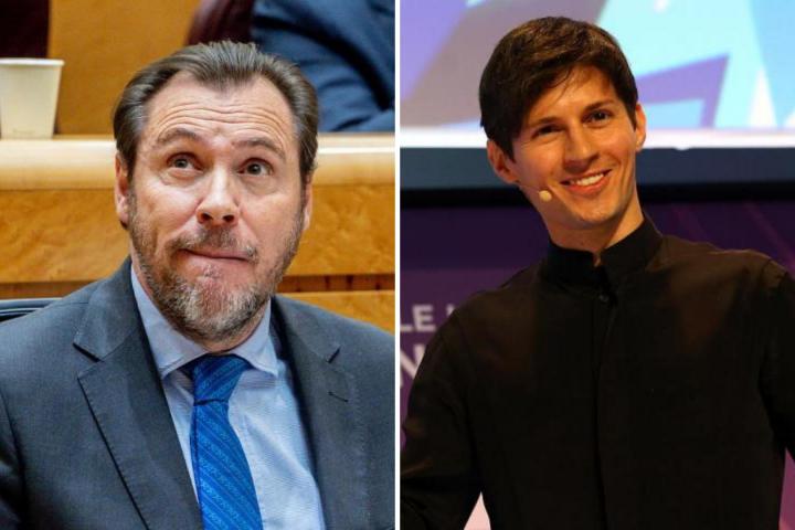 Óscar Puente, en una imagen de archivo, junto al fundador de Telegram, Pavel Durov.