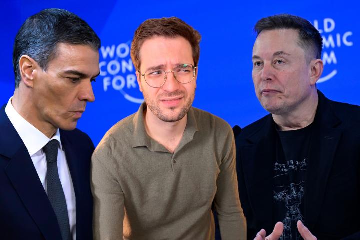 Pedro Sánchez, Alán Barroso y Elon Musk