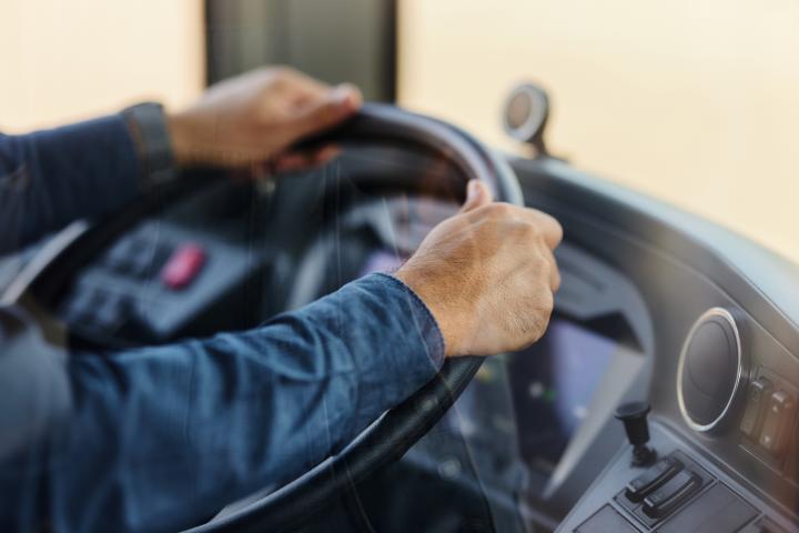 Un conductor de autobús, en una imagen de archivo