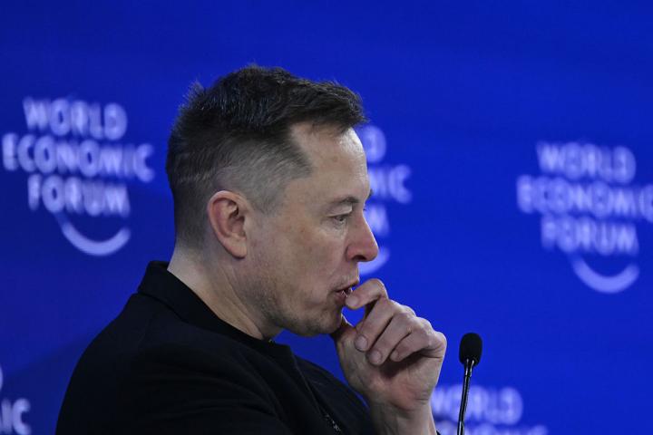 Elon Musk, en Davos.