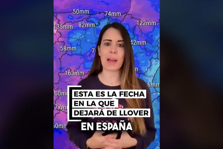 Mar Gómez, explicando qué día podría dejar de llover en España.