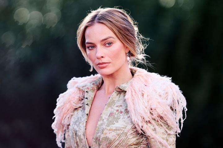 Margot Robbie, en una presentación de prensa de 'Cumbres borrascosas' en Londres