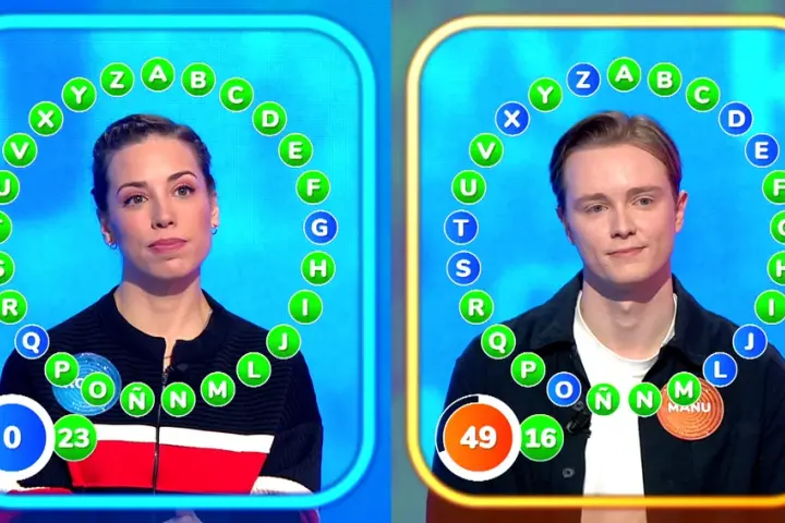 Rosa y Manu, concursantes de 'Pasapalabra'.