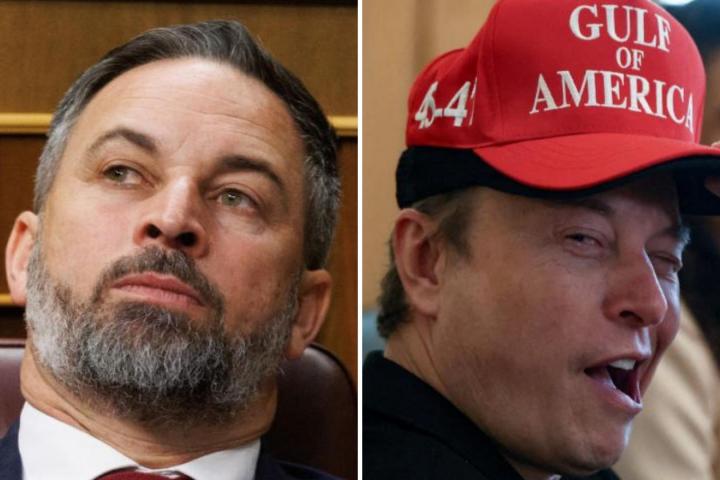 Santiago Abascal y Elon Musk.