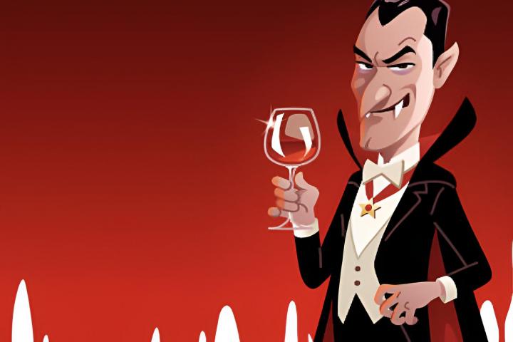 alt="alt="Un dibujo de un vampiro con una copa de sangre""