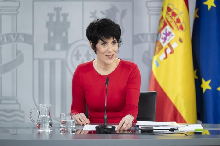 Elma Saiz, portavoz del Gobierno y ministra de Inclusión.