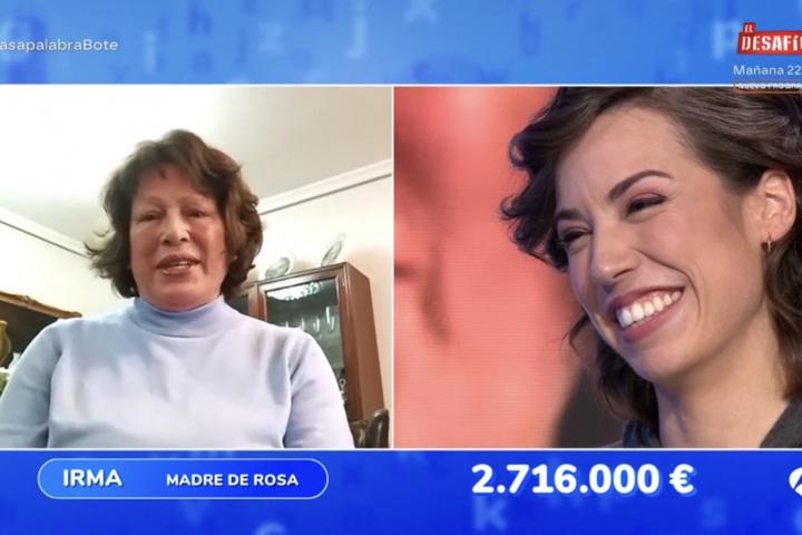 Irma, madre de Rosa, y Rosa, ganadora del mayor bote de la historia de Pasapalabra.