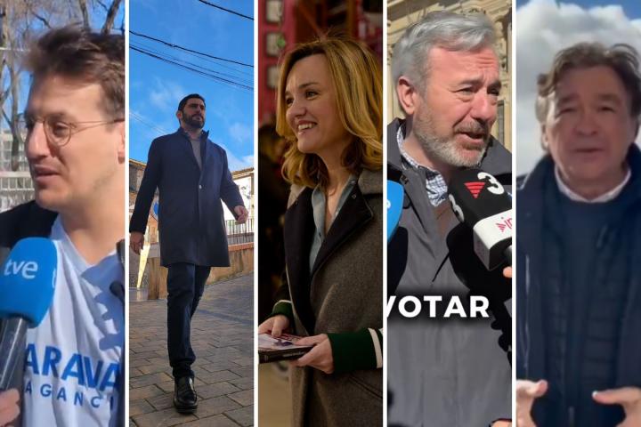 Así han pasado la jornada de reflexión los principales candidatos de Aragón