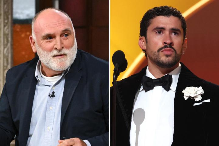 El chef José Andrés y Bad Bunny.