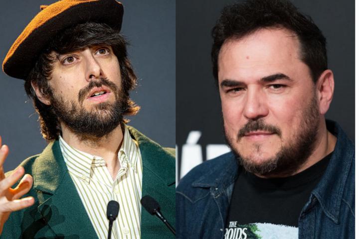 El escritor David Uclés y el músico Ismael Serrano.