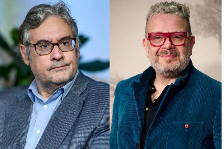 El escritor Juan Manuel de Prada y el cocinero Alberto Chicote.