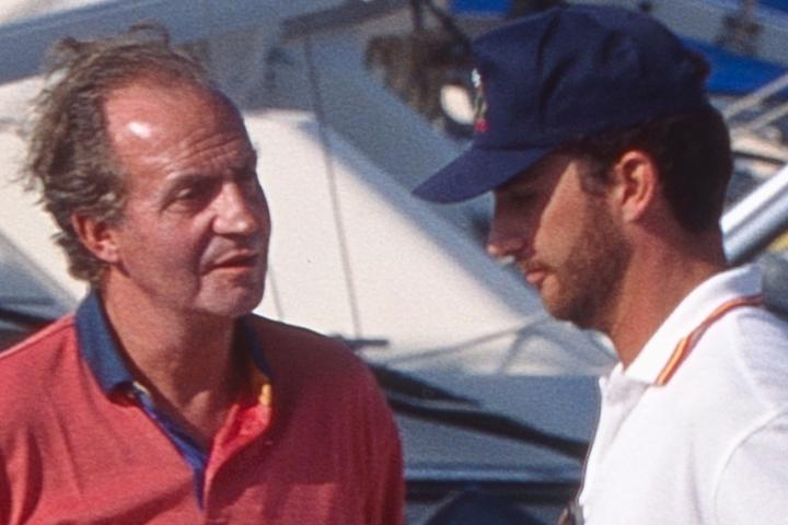 El rey Juan Carlos y Felipe VI en verano de 1995 en Ibiza