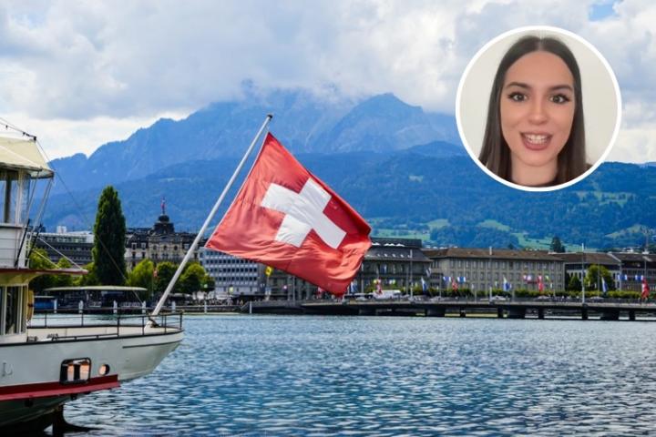 Un paisaje de Suiza y la imagen de almuinswiss.