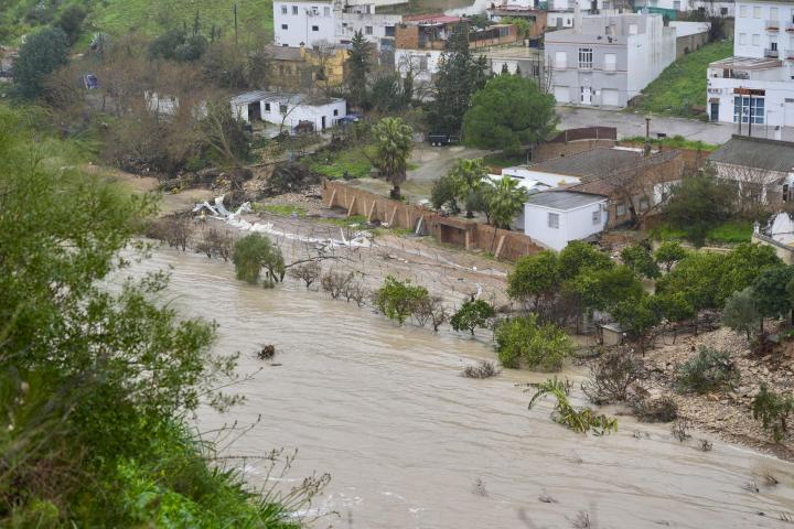Vista del río Guadalete a su paso por Arcos de la Frontera (Cádiz), el 7 de febrero de 2026.