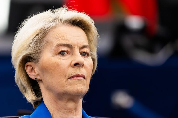 Ursula von der Leyen, en un pleno del Parlamento Europeo