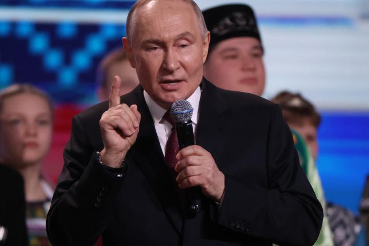 Vladimir Putin durante un acto en Moscú