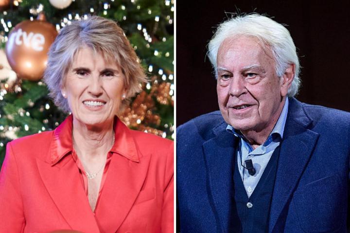 Paloma del Río y Felipe González.