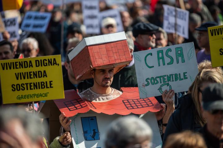 Manifestación por la vivienda en Madrid
