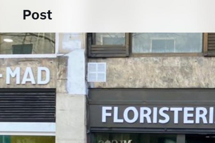 Imagen de una floristería en el centro de Madrid.