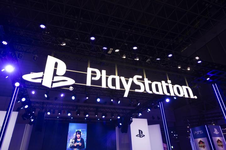 El logo de Playstation en algún evento realizado por Sony