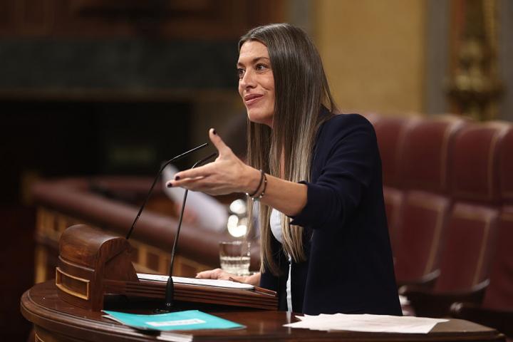 Miriam Nogueras, portavoz de Junts, en la tribuna del Congreso