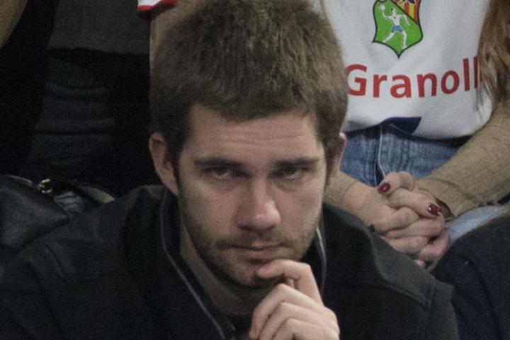 Juan Urdangarin en un partido de balonmano de su hermano Pablo Urdangarin, que milita en el Granollers