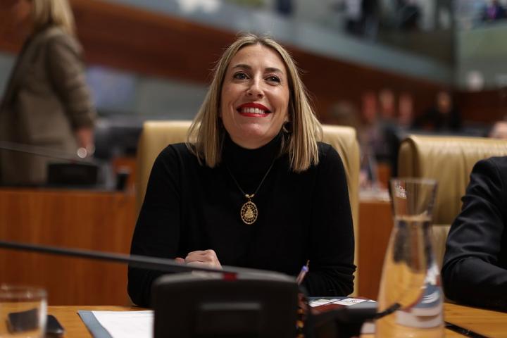 María Guardiola, en la Asamblea de Extremadura, el 20 de enero de 2026.