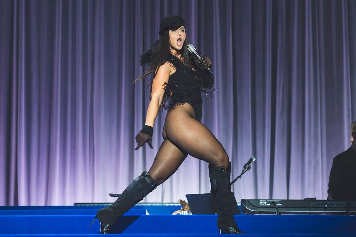 Nathy Peluso en su concierto de este martes en el Movistar Arena.